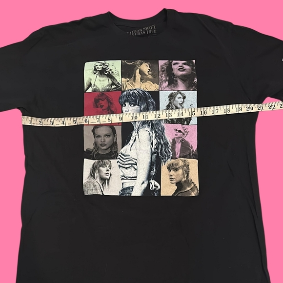 TAYLOR SWIFT The Eras Tour Black Concert T-Shirt Portrait Print | Size Large - Picture 8 of 9